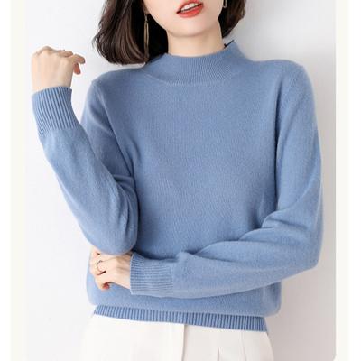 Outono Meia Gola Alta Pulôveres Suéteres Moda Feminina Manga Longa Base Sólida Suéter de Inverno Moda Feminina Casual Quente Senhora Malhas Jumpers 24851