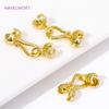 18K Gold Plated Flower Design Hook Clasps,End Connectors Clasps For Jewelry Making DIY Bracelets Necklaces Making Accessories
