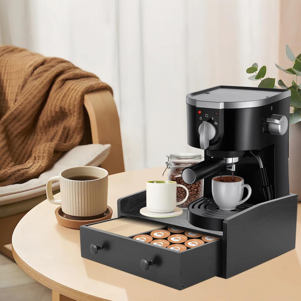 Koffiemachine Basislade Hout Theezakje Koffiecapsule Lade Opbergstandaard Bureau Waterbar Aanrecht Kast Organizer