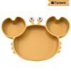 Silicone Suction Crab Plate: Divided Baby Tableware for Feeding & Weaning