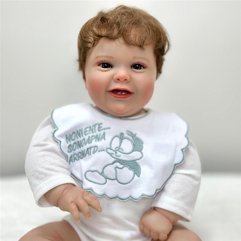 55CM Washable Finished Reborn Doll Newborn Sleeping Baby Dolls 3D Skin Multiple Layers Painting