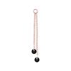 Charm Chain With Black Zircons - Rose Gold - D-071 25 Mm