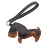 Mini 7x11cm Lightweight PU Leather Sausage Dog Keychain Handcrafted Decoration for Fashion Accessory and Gift
