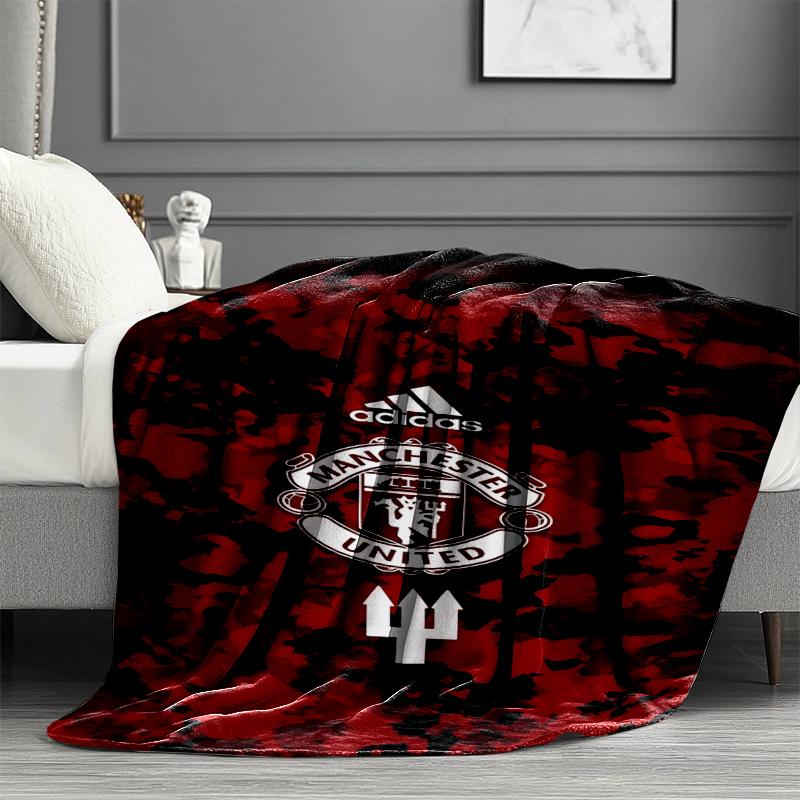 Manchester United F.C Print Blanket - Soft & Comfortable, for Bedroom, Travel, Sofa, Home Decoration - Birthday Christmas Gift for Friend