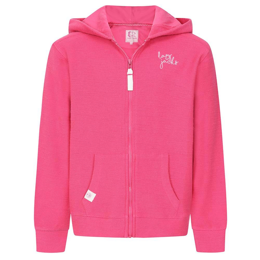 Lazy Jacks Girls Textured Full Zip Hoodie