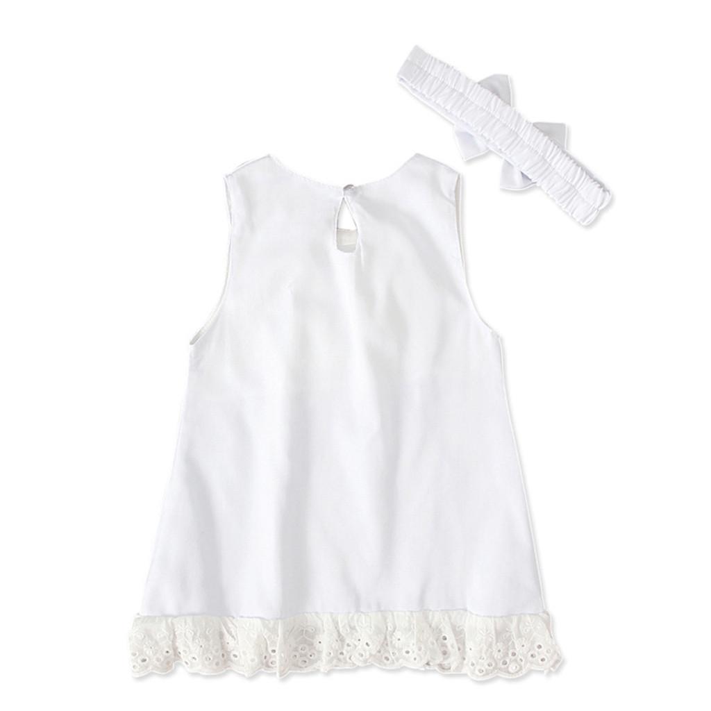 Vestito da ragazza con colletto rotondo, in pizzo colorato, a maniche corte, con fiocco e sciarpa