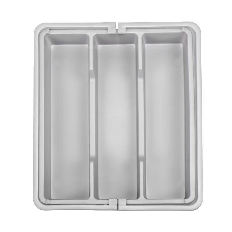 Stor förvaringslåda i plast för köksredskap med expanderbara och justerbara fack - Bestickförvaringslåda och redskapsseparator