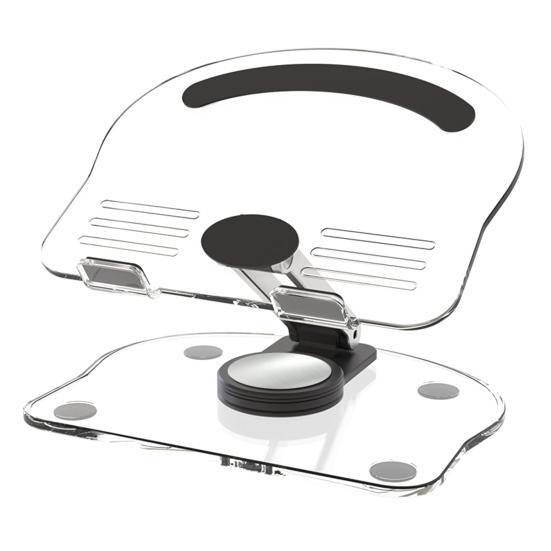 

Clear Acrylic Tablet Stand 360-Degree Rotation Height Adjustable Tablet Holder Universal чёрный