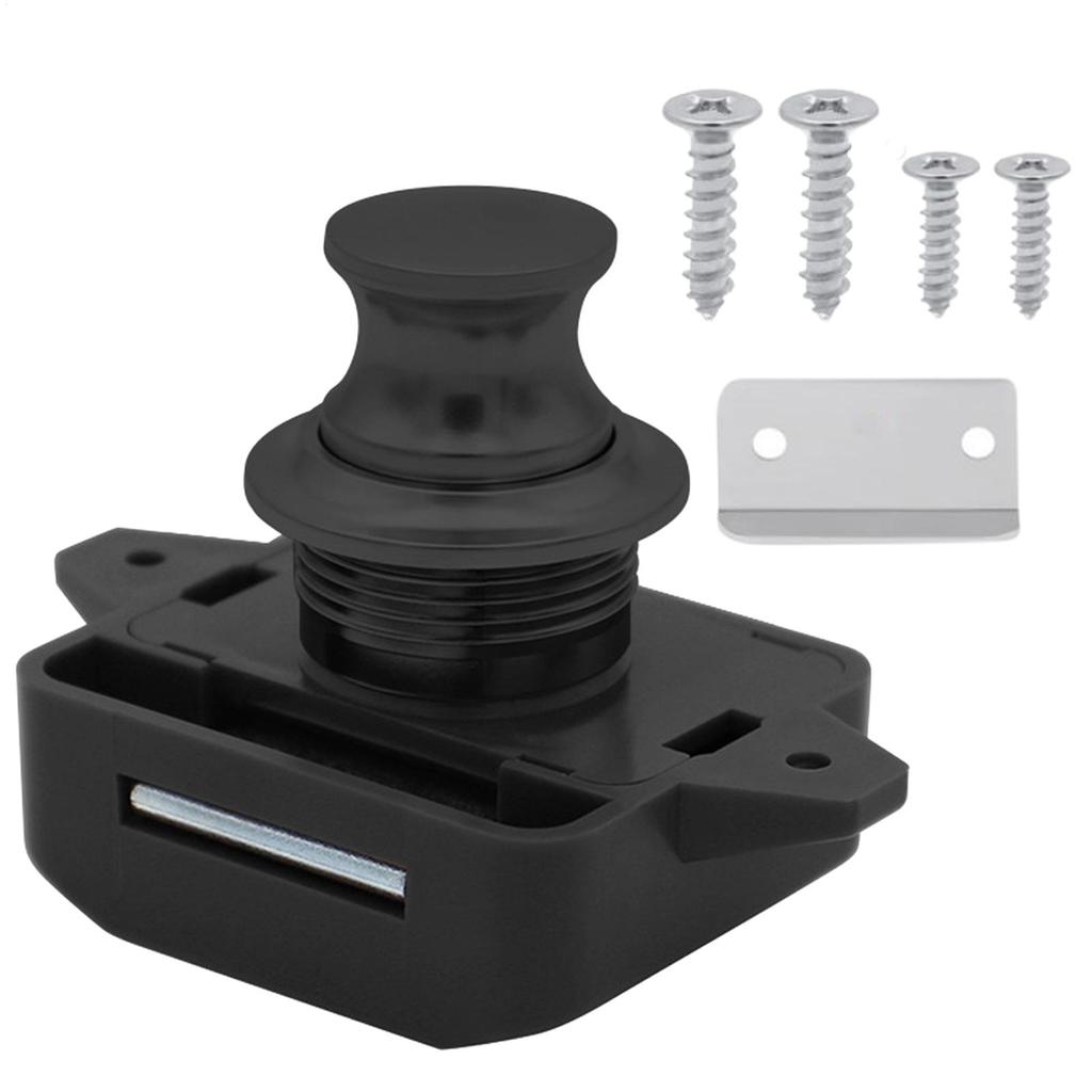 Push Button Latches Cabinet Door Catch Keyless Campers Car Push Lock For RV Cupboard Motorhome Accessories