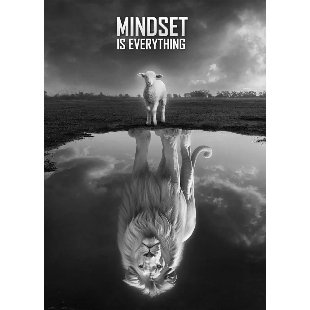 Animal Motivation Poster Panther Lion Motivational Canvas Posters Prints Canvas Painting Focus Conquer Fearless Mural Wall Decor