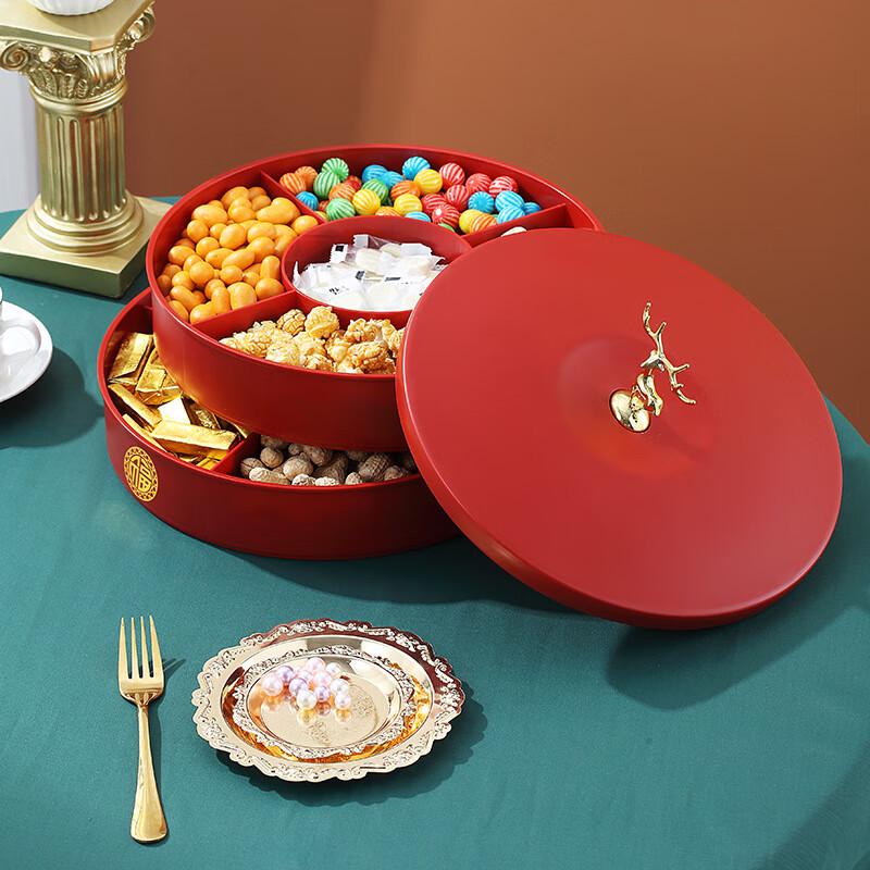 Rotating Deer Design Snack Platter