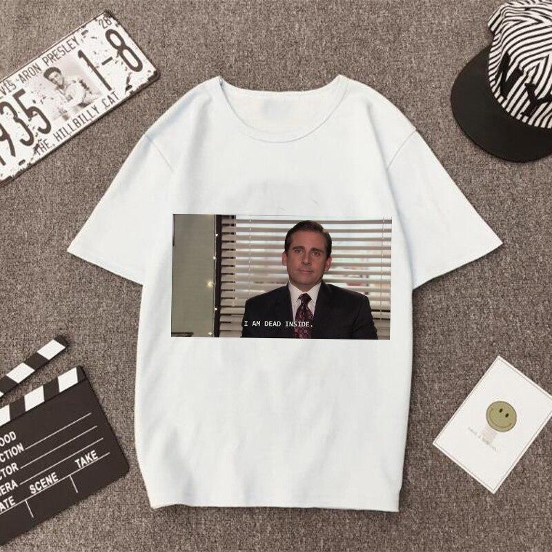 

I Am A Fun T-Shirt Office Michael Scott Печатная рубашка с короткими рукавами Ретро Топы Мода Харадзюку Летняя графика Овер-сайз Футболка