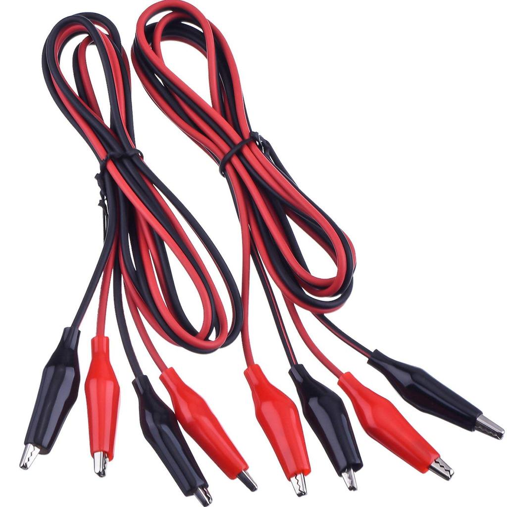 4Groups 1M Alligator Clips Electrical,Insulated Test Leads with Alligator Clips,Double-ended Jumper Wires for Electrical Testing