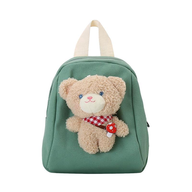 With Children Backpack Plush Bear Doll Decoration For Daily Casual Outings