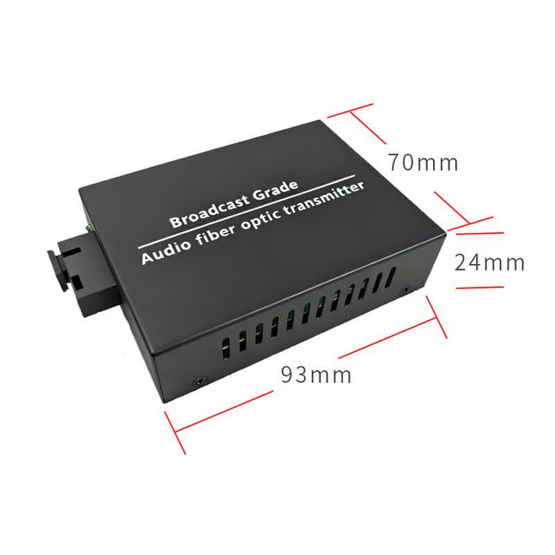 Kunyu 2-Channel Bidirectional Audio Fiber Optic Transceiver