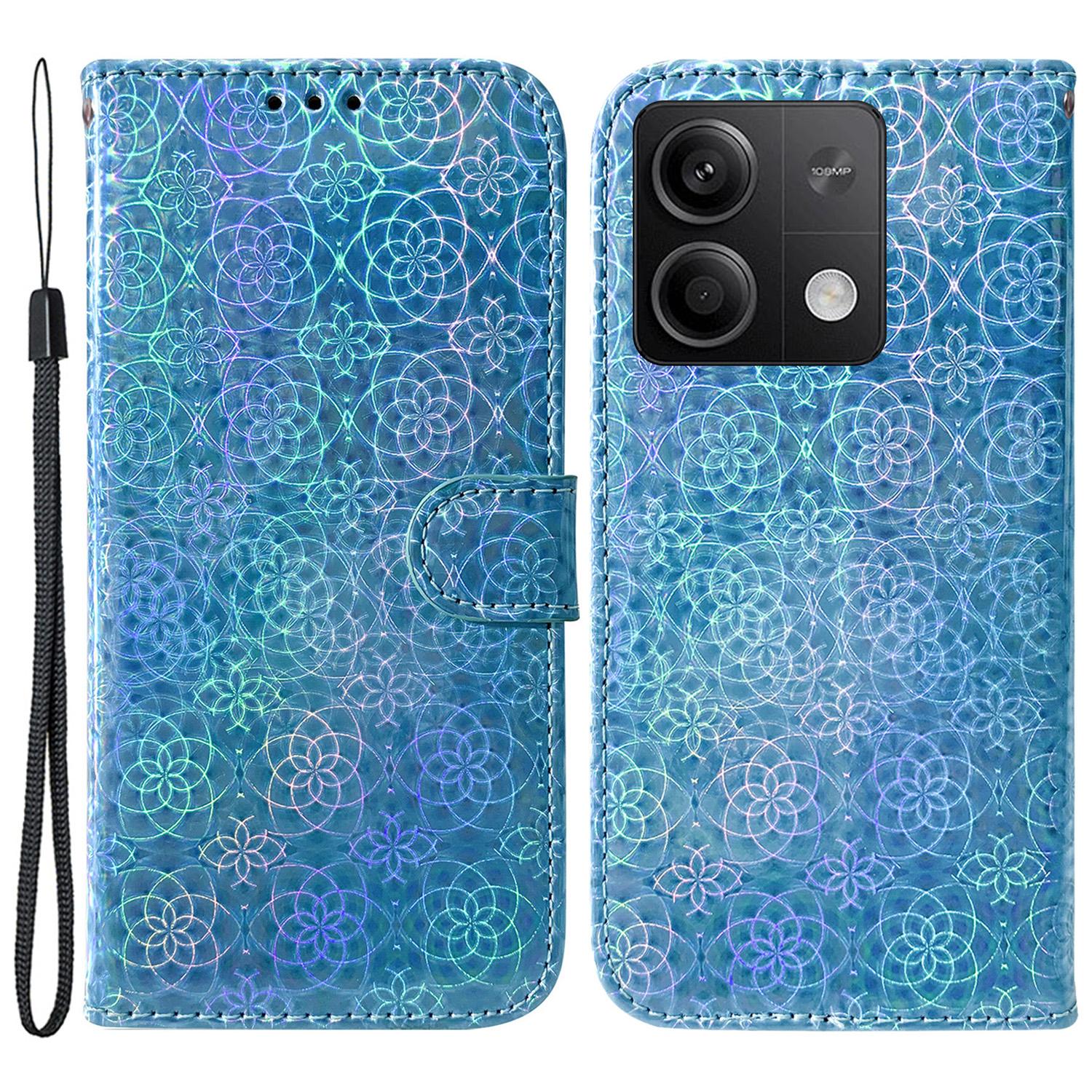 

For Xiaomi Redmi Note 13 5G/Redmi Note 13 5G (China) Magnetic Phone Case Dazzling Flower Card Slots Cover C