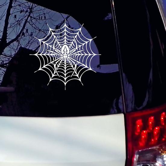 Spider Web Style Car Body Window Sticker Reflective Decal Decor Accessories