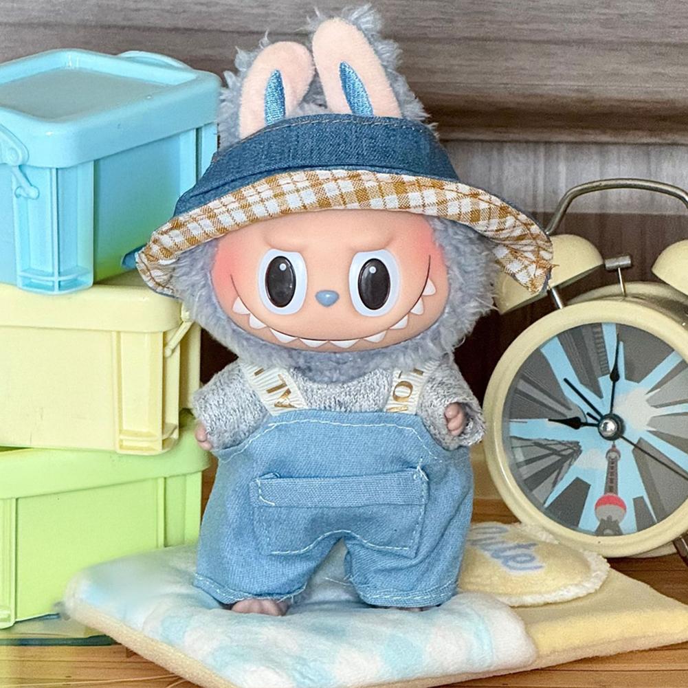 For 17cm Labubu Doll Clothes Fashion Clothes Dress Doll Clothes Color Match Overalls Dolls Accessories Cute Decoration Little Clothes