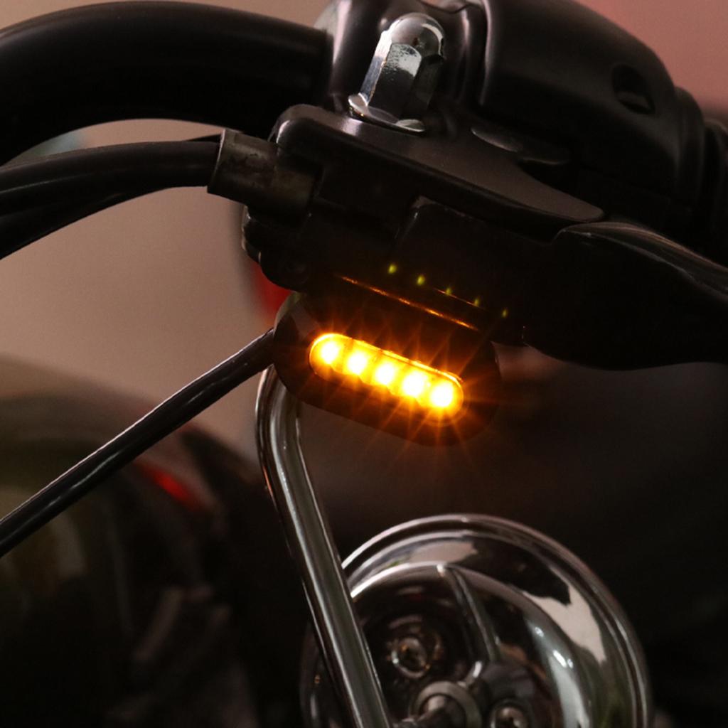 Energy Efficient LED Motorcycle Indicator Lamp High Visibility Turn Signals Waterproof High Efficiency with Long Cable
