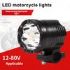 Motocyklový LED světlomet 3200 vysoce lumenů Super jasný IP67 Vodotěsný 6000K Univerzální Snadná instalace Výměna motocyklového světlometu