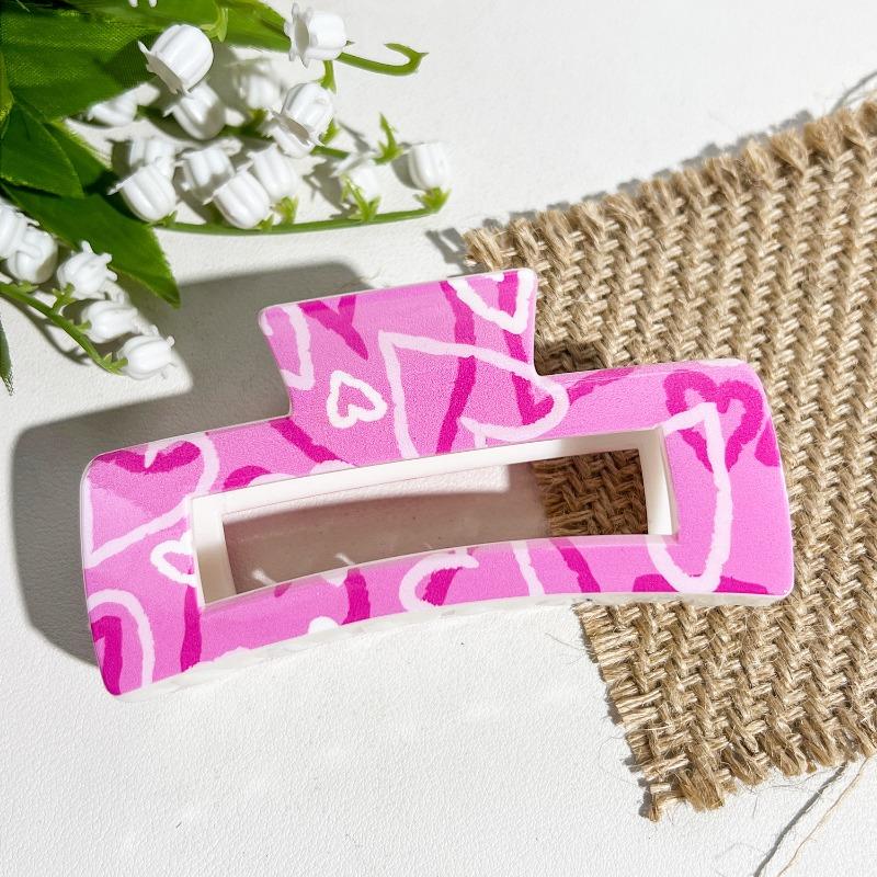 Uv-printed Square Gripper Sweet Fruit Print UpdoShark ClipHair Clip Hair Accessory