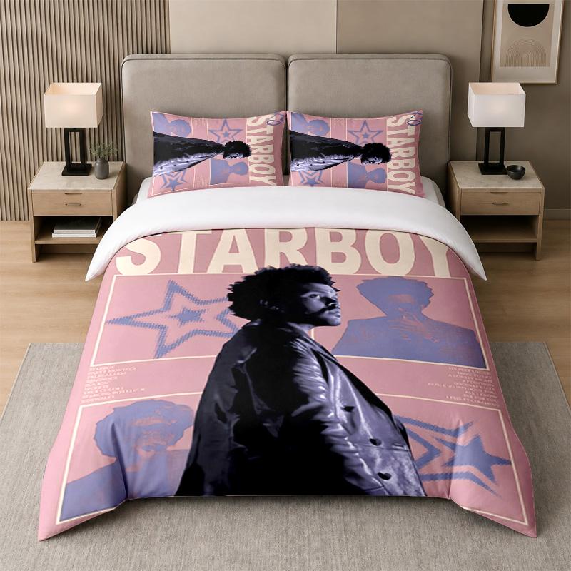 3Pcs Bed Set,The Weeknd 1 Duvet Cover and 2 Pillowcases, Printed Bedding Decor For Guest Room