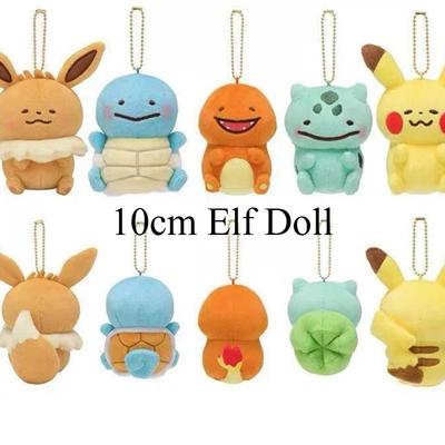 Xmas Pokemon Plush Toy Anime Figure Pikachu Charizard Mewtwo Eevee Mew Lucario Gengar Stuffed Doll Pendant Toy Kids 10cm Gift
