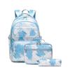 Zaino Impermeabile Leggero con Stampa Color Block per Bambine delle Scuole Elementari