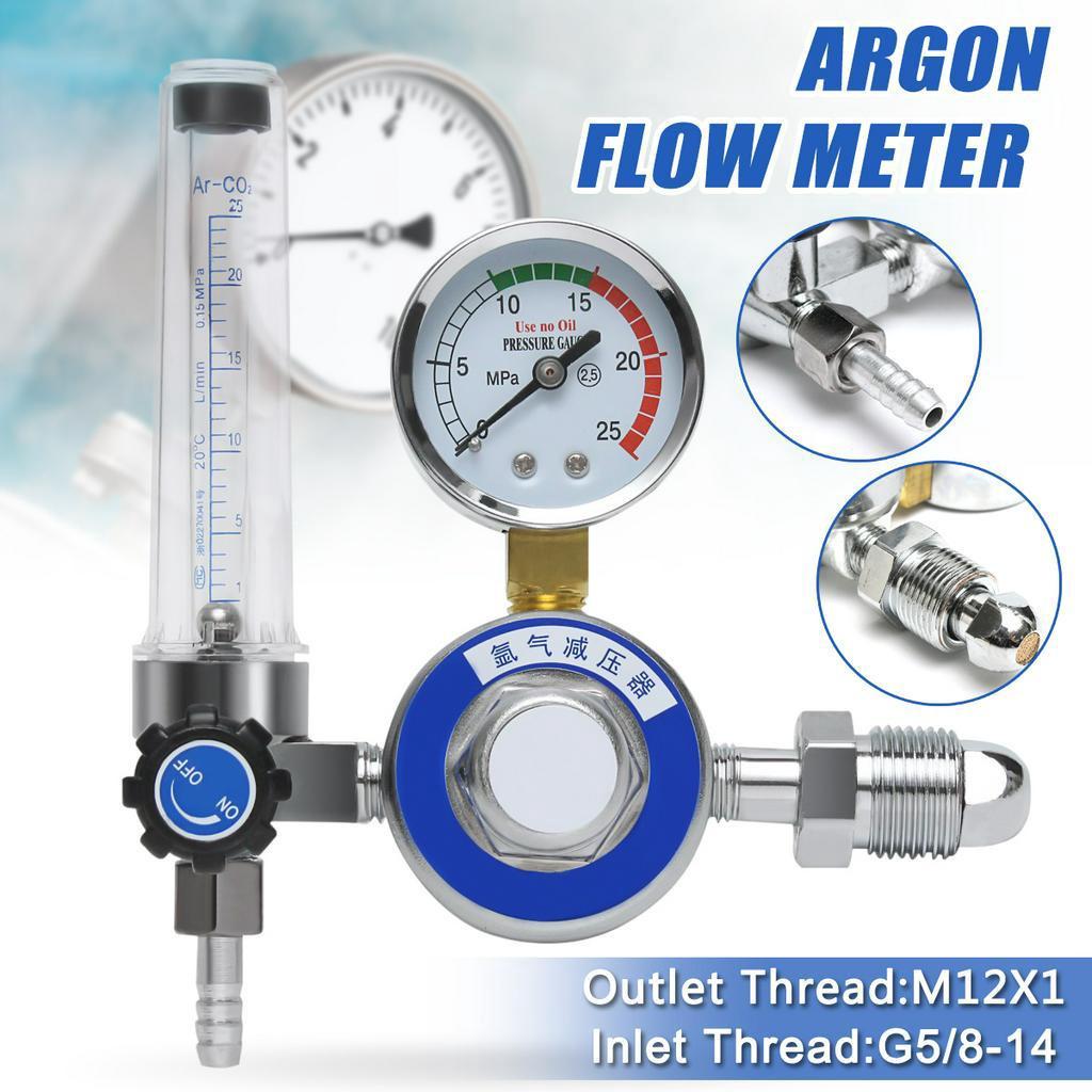25MPa G5/8-14 M12 Gas Regulator Welding Flowmeter Weld Gauge Pressure Reducer Argon Regulator New Argon CO2 Flow Meter