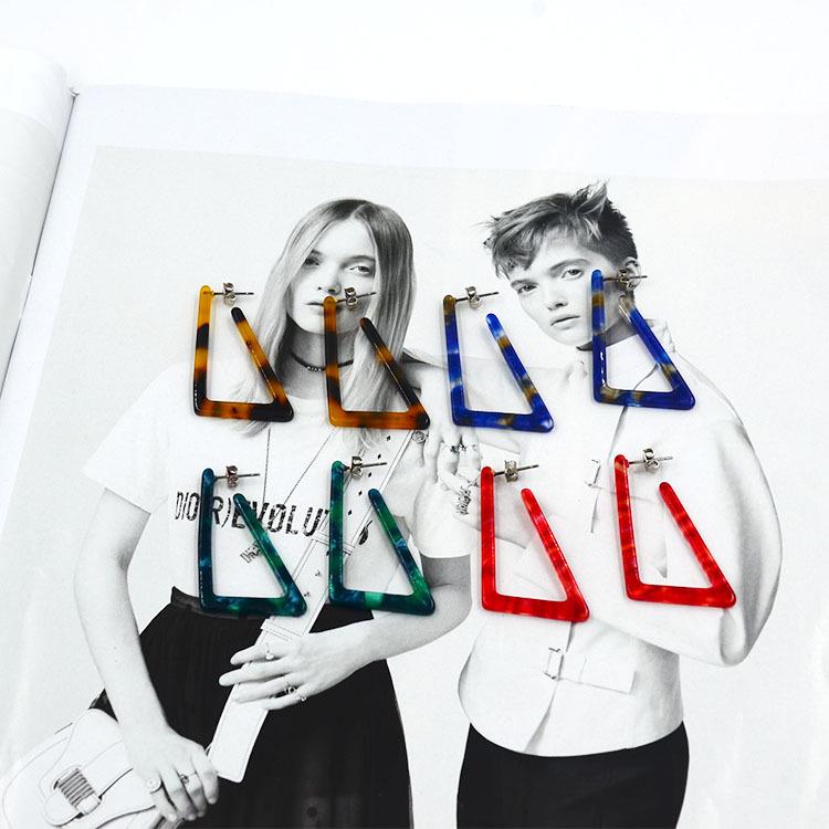 Handmade Geometric Acrylic Dangle Earrings for Women
