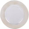 White Underplate with Speckled Gold Rim, 33cm, Plastic