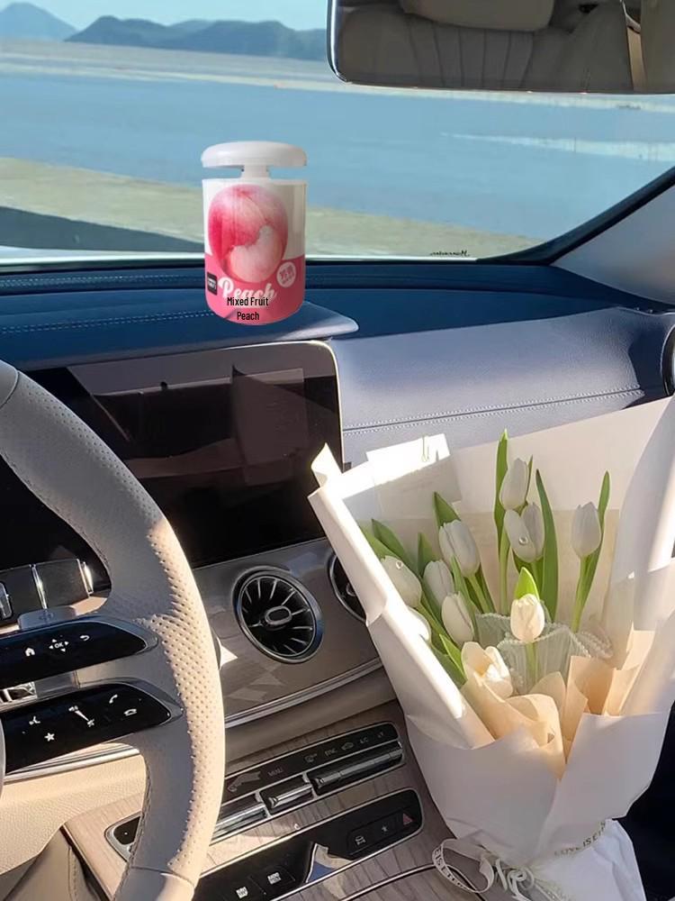 Car Air Freshener - Peach, Pineapple, Grape Scent, Long-Lasting Odor Eliminator for Toilets