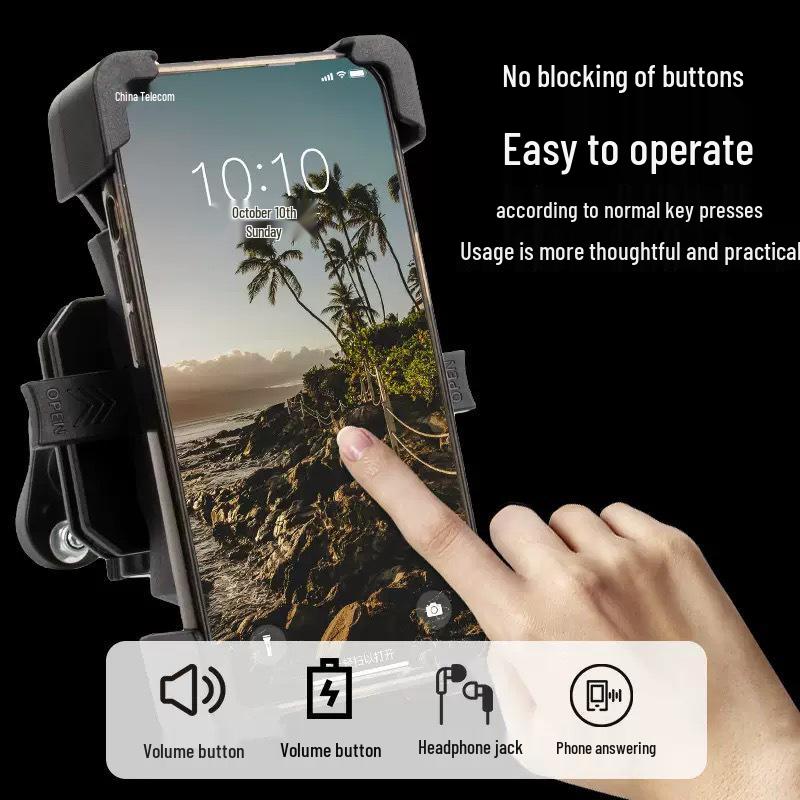 Universal 360° Rotation Mobile Phone Holder for Electric Motorcycles and Food Delivery Riders