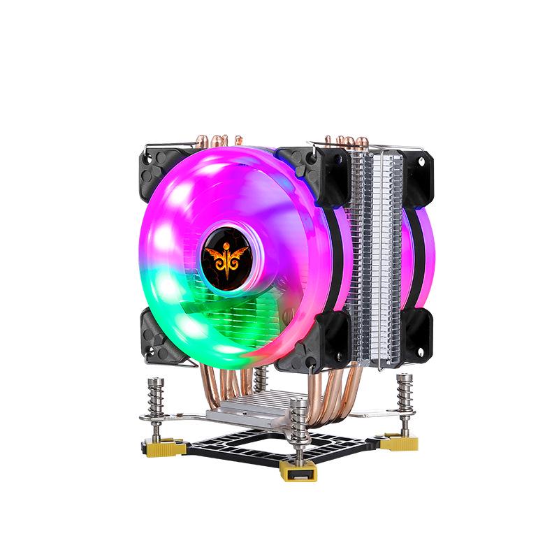 Silent CPU Cooler with 4 Copper Pipes, 9CM Fan for LGA1700 & Socket 115X/1366, 4-Pin Temperature Control