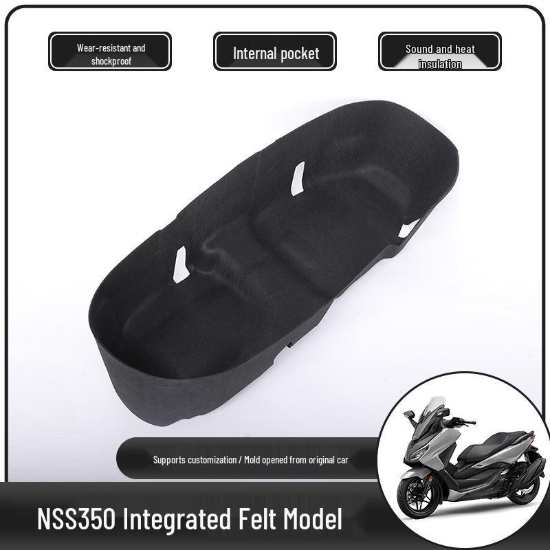 Honda Seat Bucket Mat & Storage Box Liner Pad - Integrated Felt Seat Cushion Protector Forza NSS350 Integrated Felt