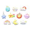 Cartoon Cloud & Rainbow Keychain Pendant - Cute Resin Glossy Jewelry Accessory