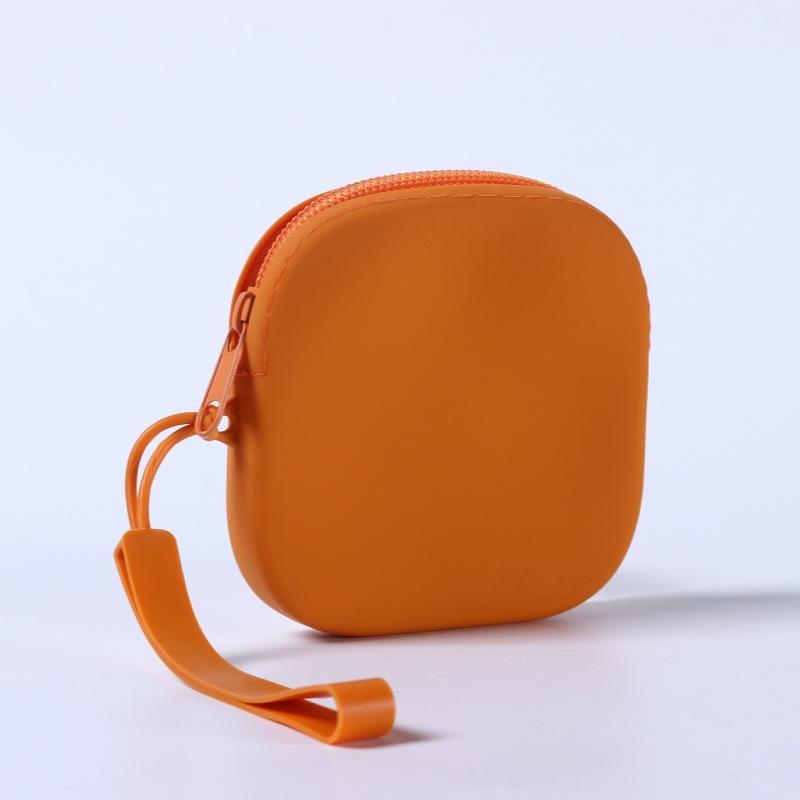 Silicone Storage Pouch Zippered Cosmetic Bag Soft Silicone Material Multi-Coloured DIY Gift