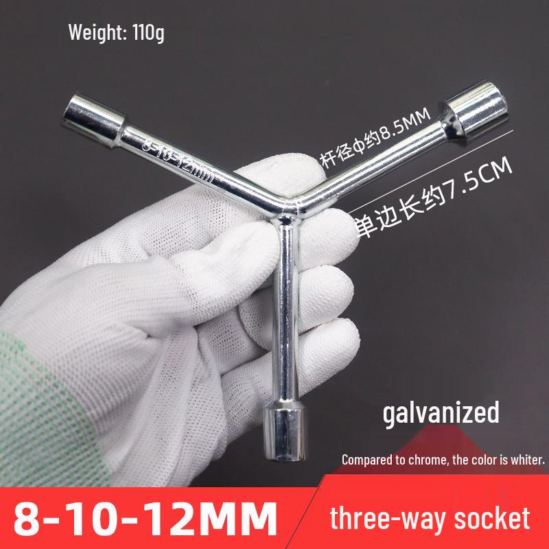 Y-Shaped Three-Way Hex Socket Wrench - Multi-functional Triangle Manual Tool with Large Torque