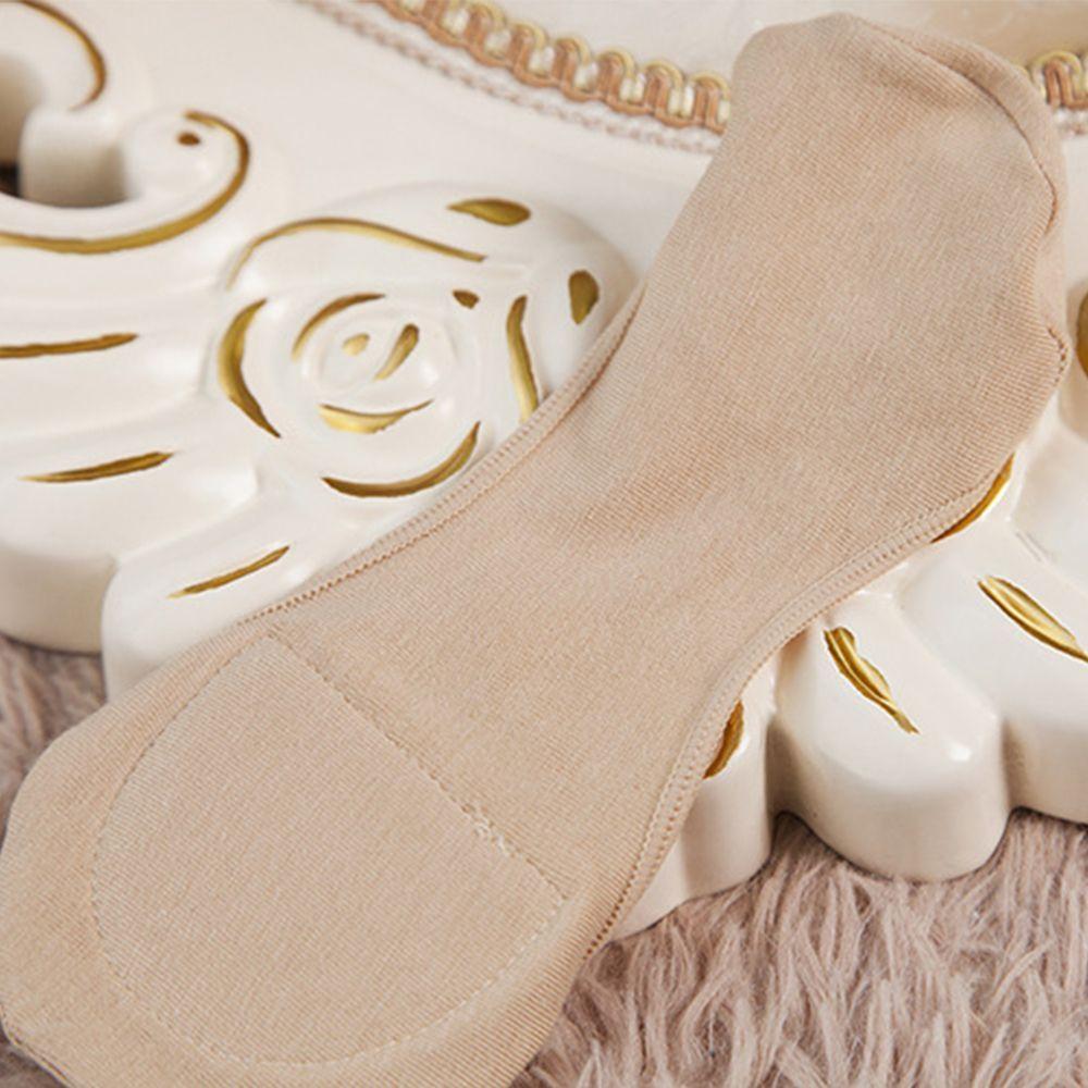Invisible No Side Solid Color Cotton High Heels Sponge Pad Invisible Socks Sock Slippers Boat Socks