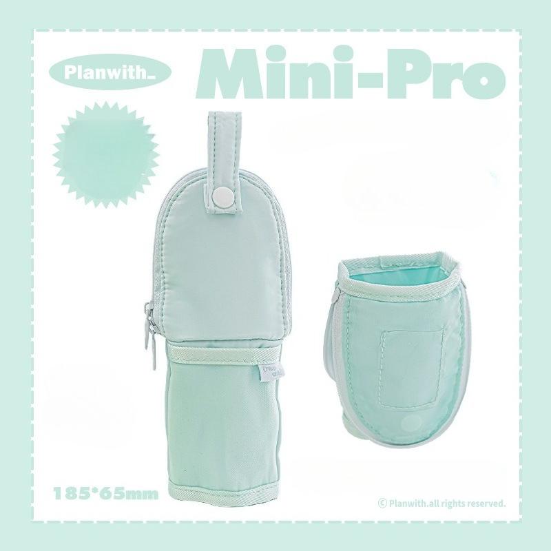 Planwith Friends Program Mini-Pro Portable Small Pencil Bag, which can stand and hang small-capacity portable stationery bags