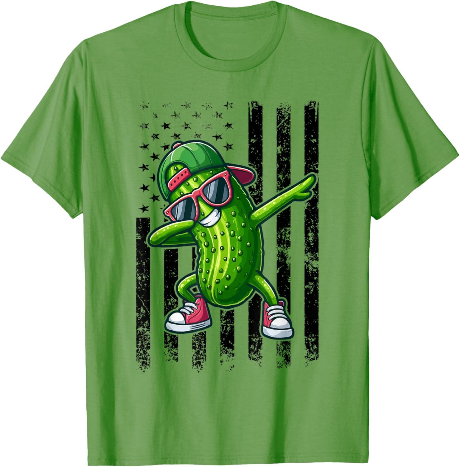 Dabbing Pickle Retro American Flag Pickle Cucumber Boys Kids T Shirt S разноцветный