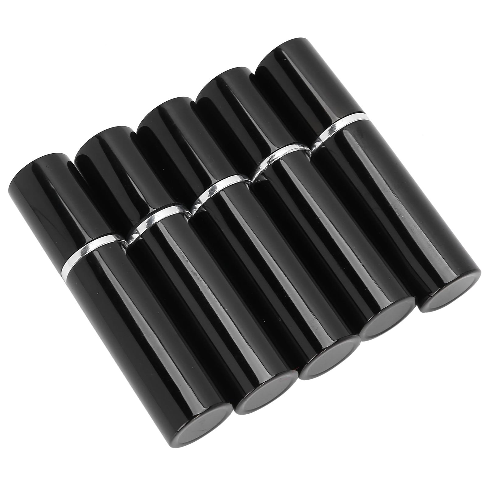 

Алюминиевый многоразовый флакон-спрей для духов, портативный пустой атомайзер для духов 10 мл x 5 шт. Черный чёрный