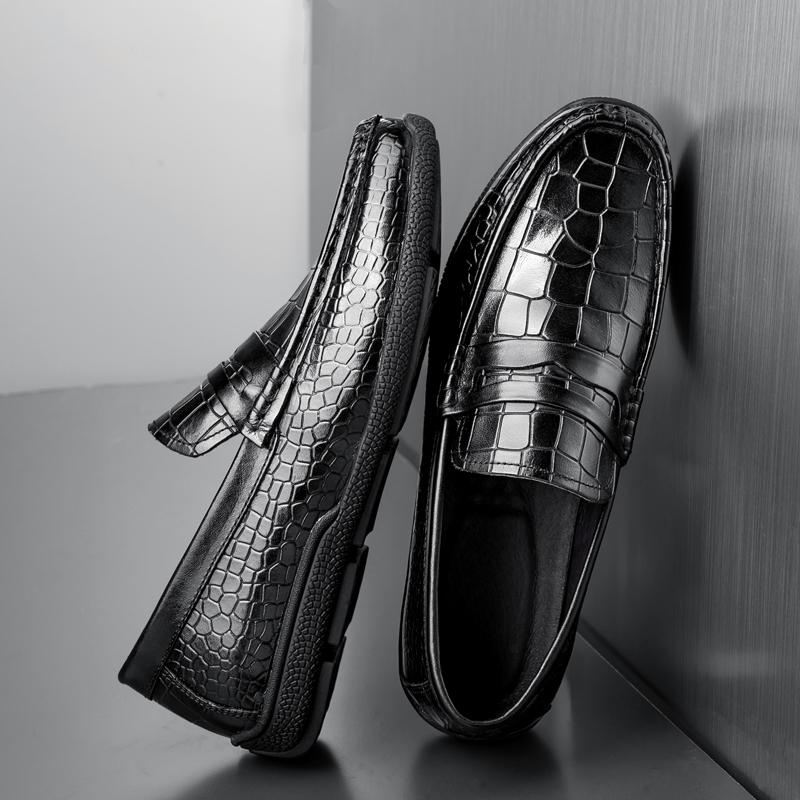 Модные мужские кожаные туфли Модные повседневные туфли Дышащие мужские туфли на плоской — фото 5