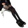 Skinny Black Splicing Fake Short Medium Tube Calf Protection Over Knee Jumpsuit Leggings Children's Thin Style Tide