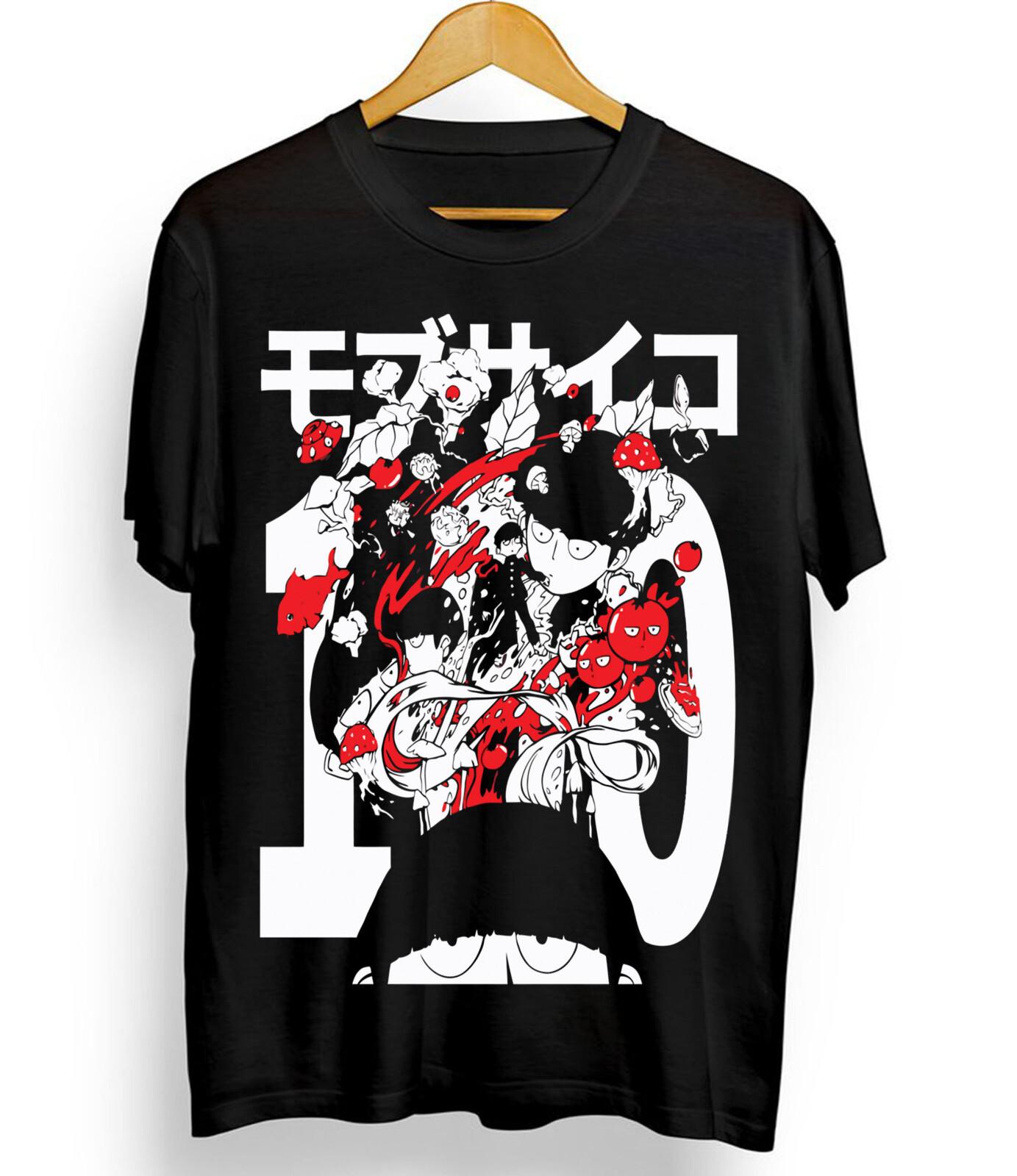 Mob Psycho 100 T-shirt Shigeo Kageyama T-shirt Dimple and Mob Anime Tee All Size M