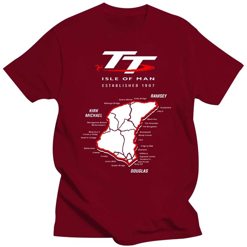 

Круті футболки з картою Isle of Man TT, чиста натуральна бавовна, чоловіча, гарна футболка 3XL