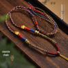Tibetan Handmade Adjustable Pendant Lanyard with Dzi Bead Amulet and Braided Rope Necklace