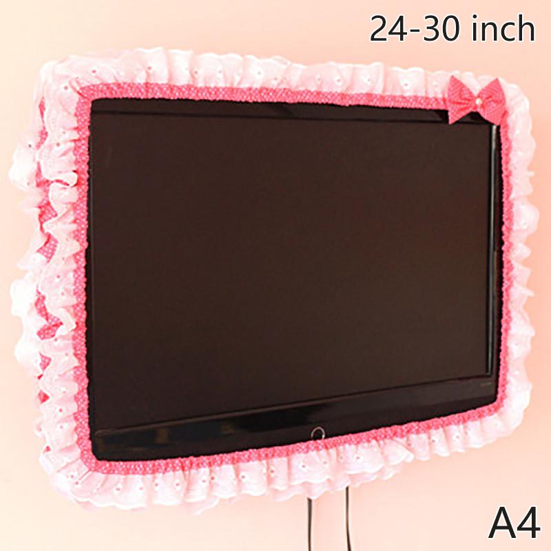Estilo Fada 24-38 Polegadas Capa Protetora de Pó para TV Monitor de Computador Proteção Adesivo Montado na Parede Mesa Tela Curva Tecido Macio Artesanato