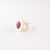 Schwarzer Rhodonit Edelstein 925 Gestempeltes Silber Schmuck Handgefertigt Heilstein Ring RR-61-22