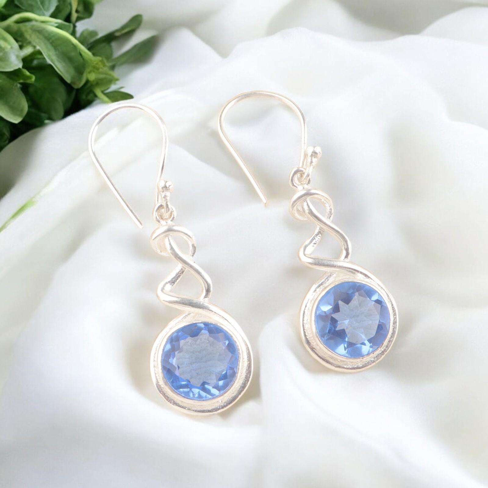 

Настоящий танзанит драгоценный камень 925 стерлинговое серебро ювелирные изделия дизайнерские серьги 1,67 CE-14-2